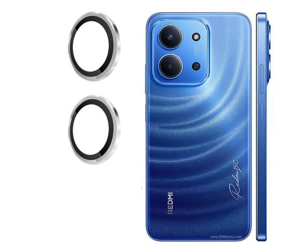 Защитное стекло с рамкой на камеру CD Pattern для Xiaomi Redmi 15C 4G Серебряный