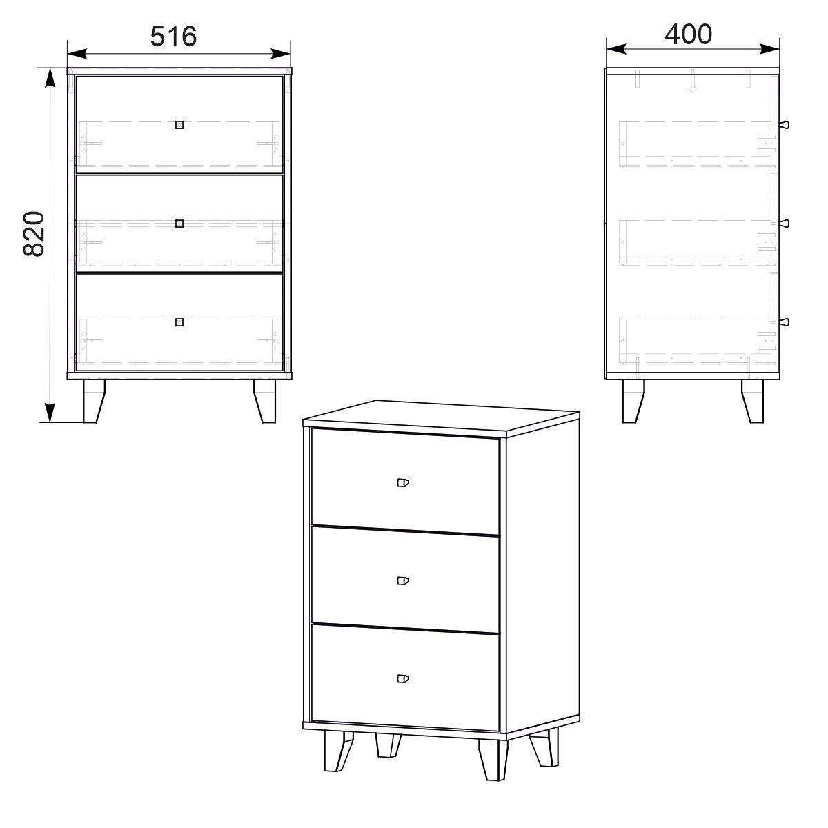 Комод Компанит-33 Бук (606_komp_B_NM) - фото 2 Комод Компанит-33 Бук (606_komp_B_NM) - фото 2