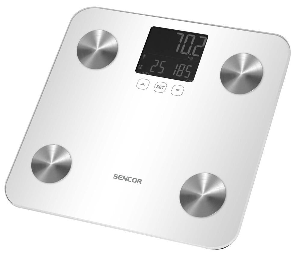 Весы напольные электронные Sencor до 180 кг с дисплеем Белый (SBS6025WH)