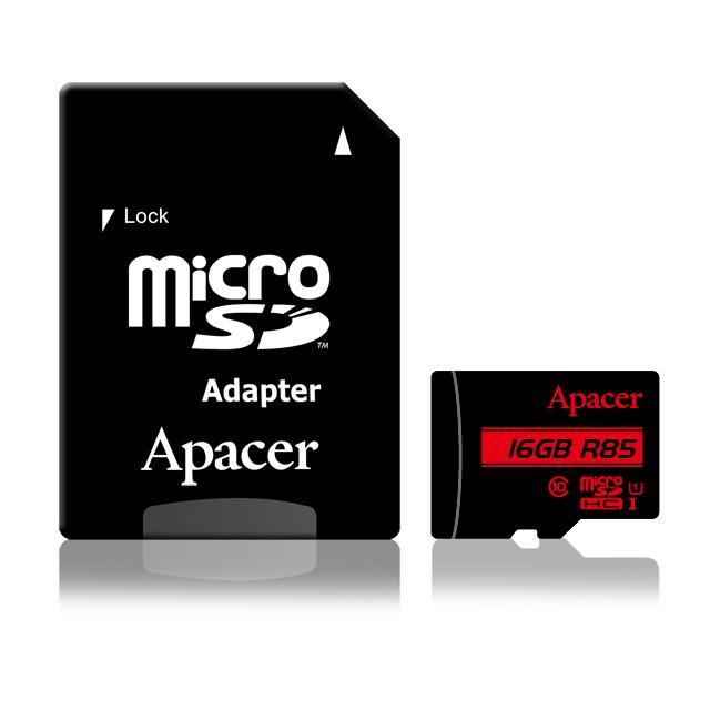 Карта пам’яті Apacer microSDHC 32 GB C10 UHS-I R85 MB/s із SD-адаптером - фото 2