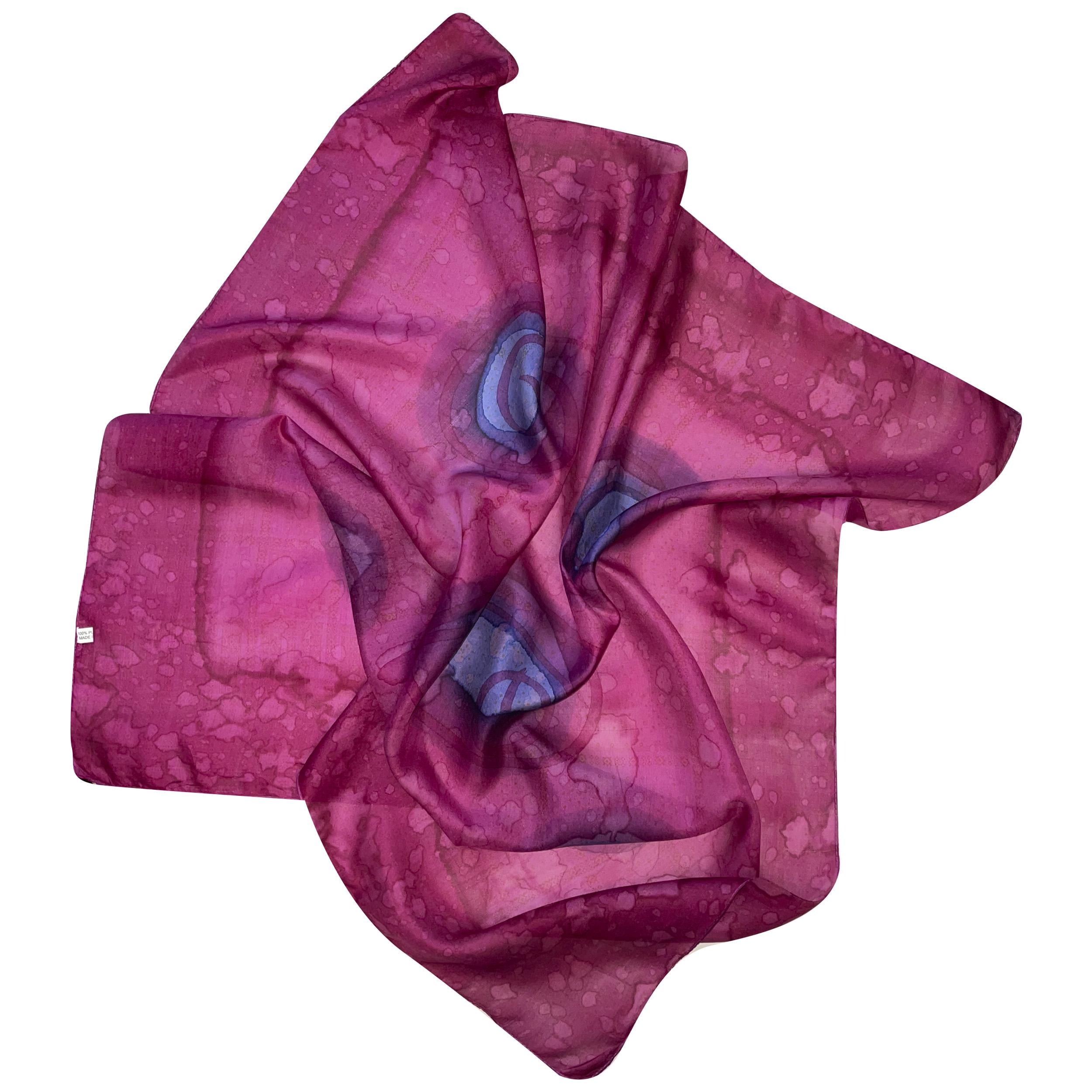 Платок шелковый Silk Route 90х90 см Розовый (1764)