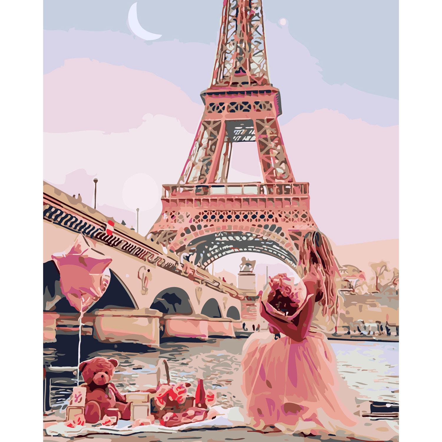 Картина по номерам Strateg Розовый Париж 2 40х50 см (SY6139)