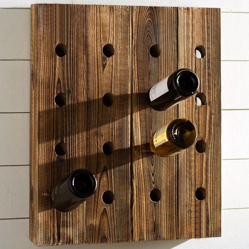 Полка для вина настенная из дерева Якусима Тектона (ПНК-015124)