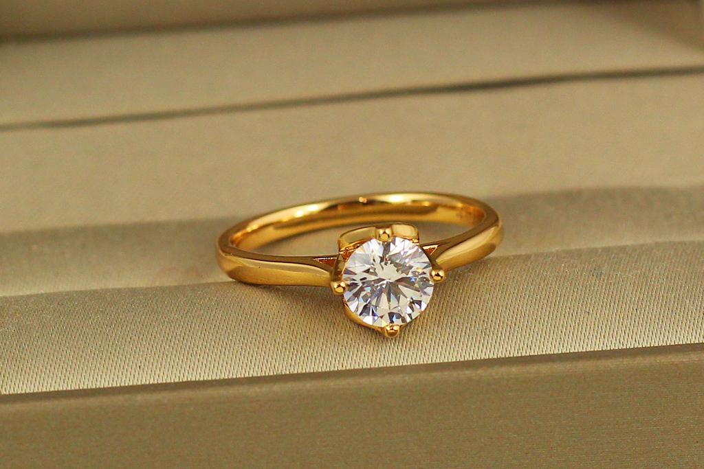 Кольцо Xuping Jewelry Сияние любви р. 18 Золотистый