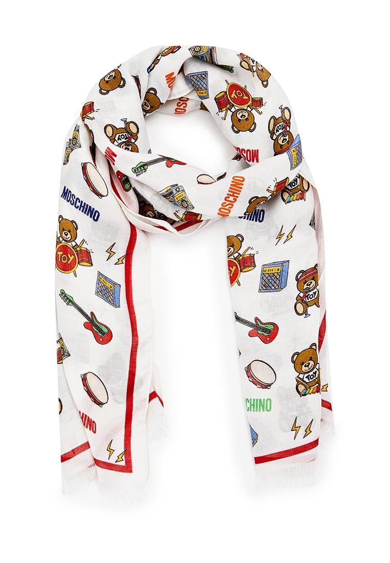 Шарф женский Moschino Белый (3313-3)