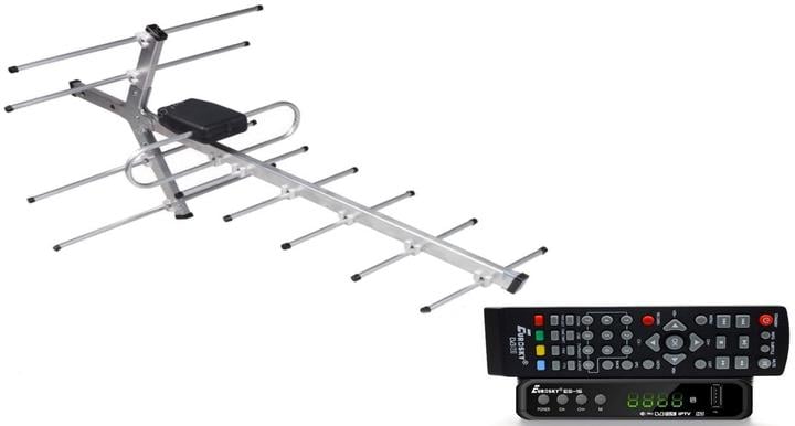 Тюнер с функциями медиаплеера и IPTV/WebTV Eurosky ES-16+/антенна внешняя Волна 1-06 до 50 км