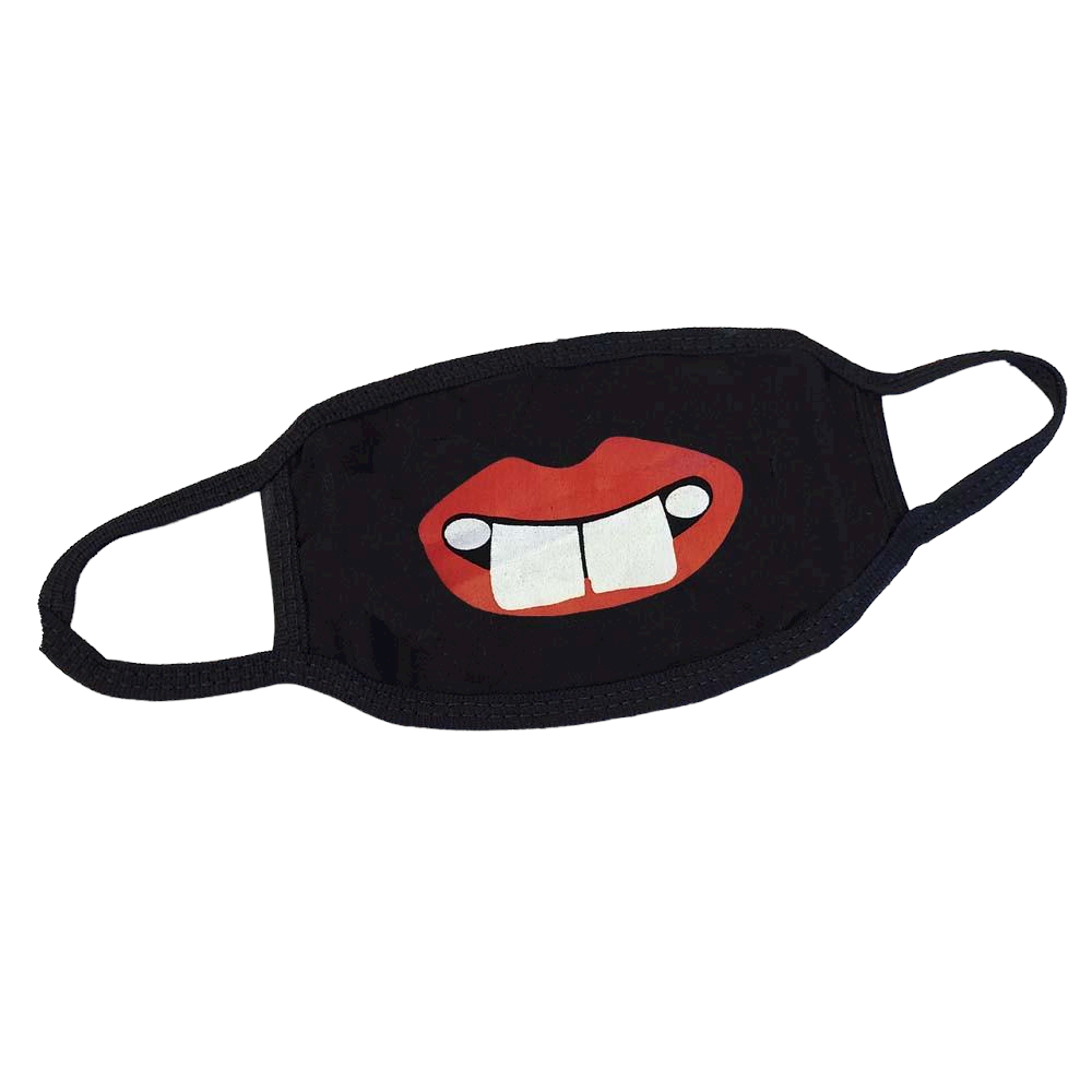 Головной убор маска на лицо аниме губы с зубами фигурная 31х11,5х0,4с, 1-1306543811