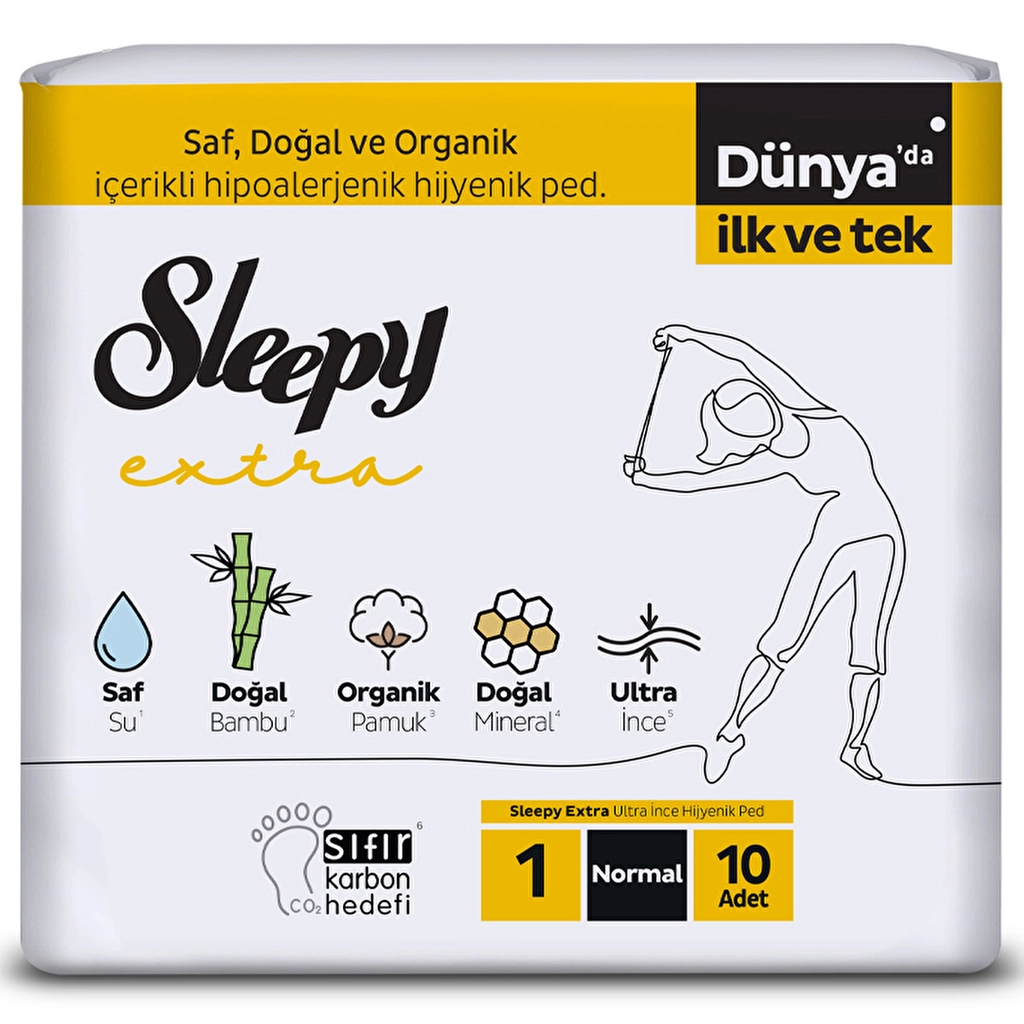 Гигиенические прокладки Sleepy Extra Normal ультратонкие 240 мм 5 капель 10 шт. (000006382)