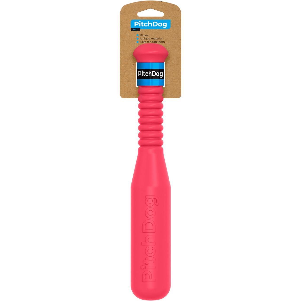 Ігрова бита для апортировки PitchDog 35 см Ø 6 см Рожевий (62407)