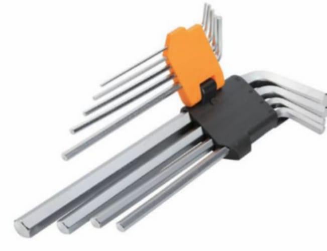 Ключі видовжені Tolsen набір шестигранні 1.5/10мм із CrV стали 9 шт.