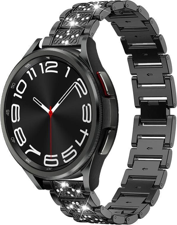 Браслет металлический Glam для Galaxy Watch 6 Classic 47 мм Black (39215-2B)