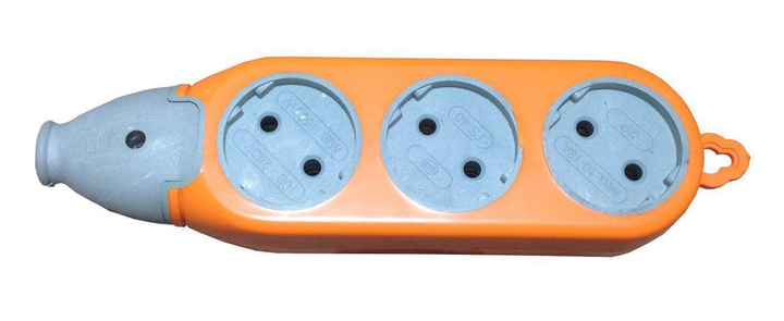 Колодка для подовжувача двостороння на 6 розеток 2005 HZ-A6 16А (2916)