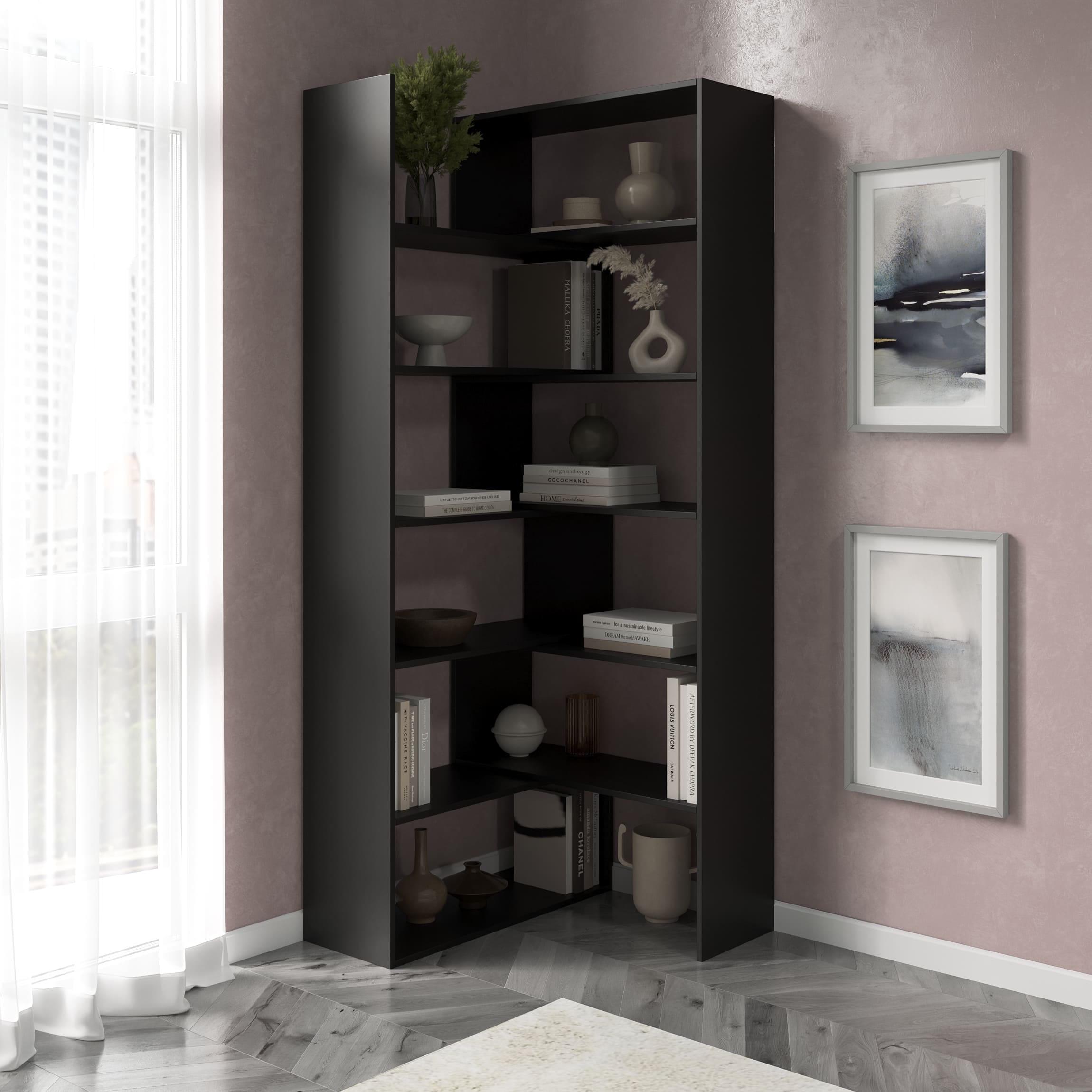 Стеллаж угловой на 11 полок Черный (380750)