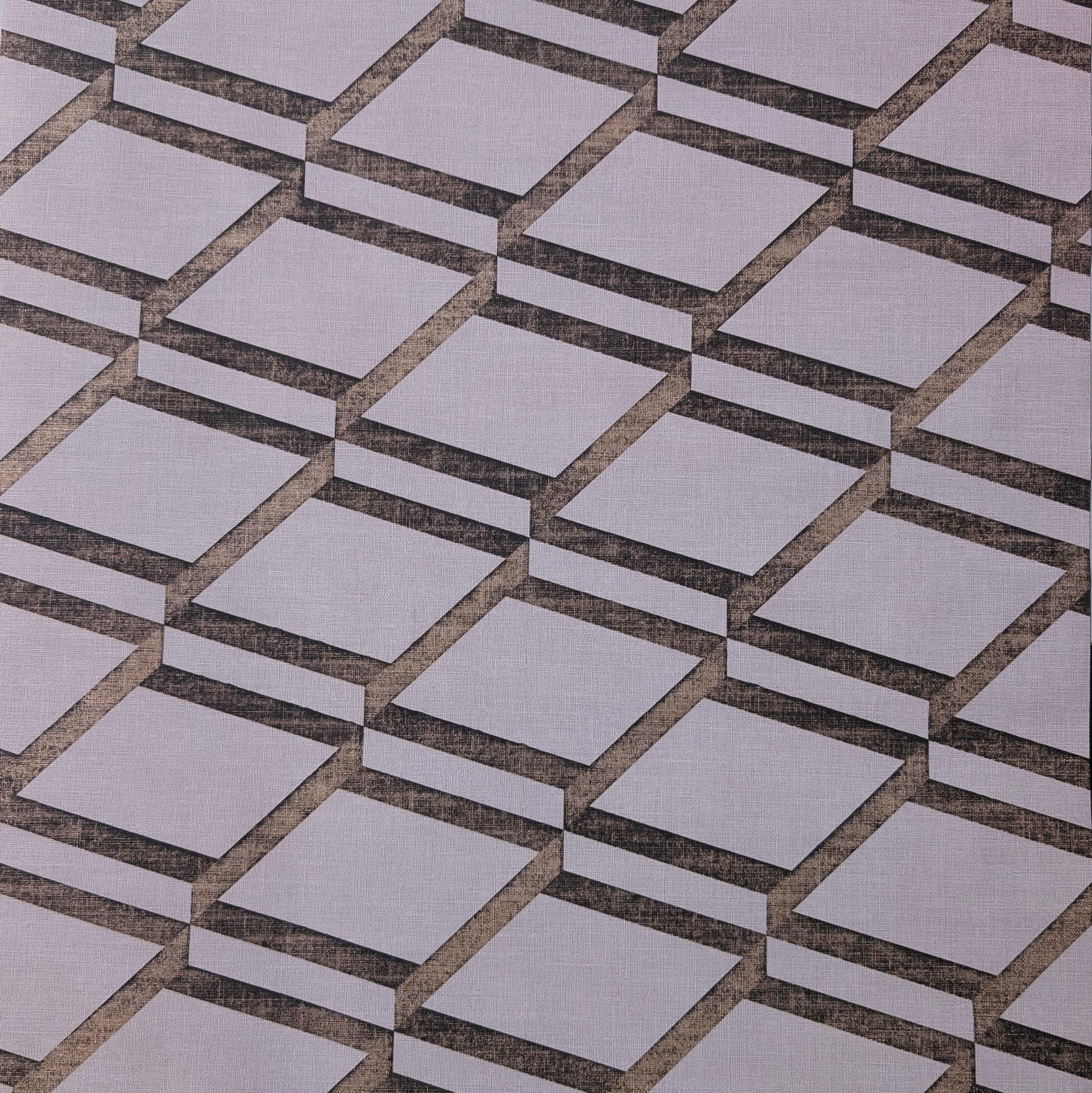 Обои виниловые Decoprint Blooming BL22732 Геометрия на флизелиновой основе 53 см Бежевый (31119772)