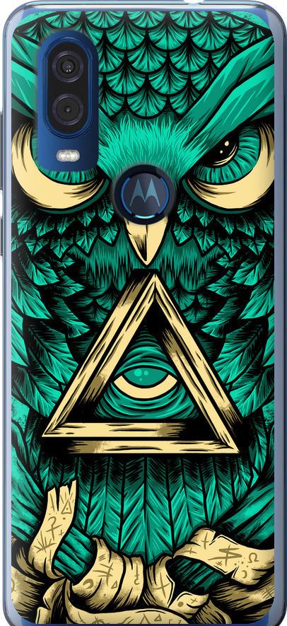 Чехол на Motorola One Vision Сова Арт-тату (3971u-1782-42517)