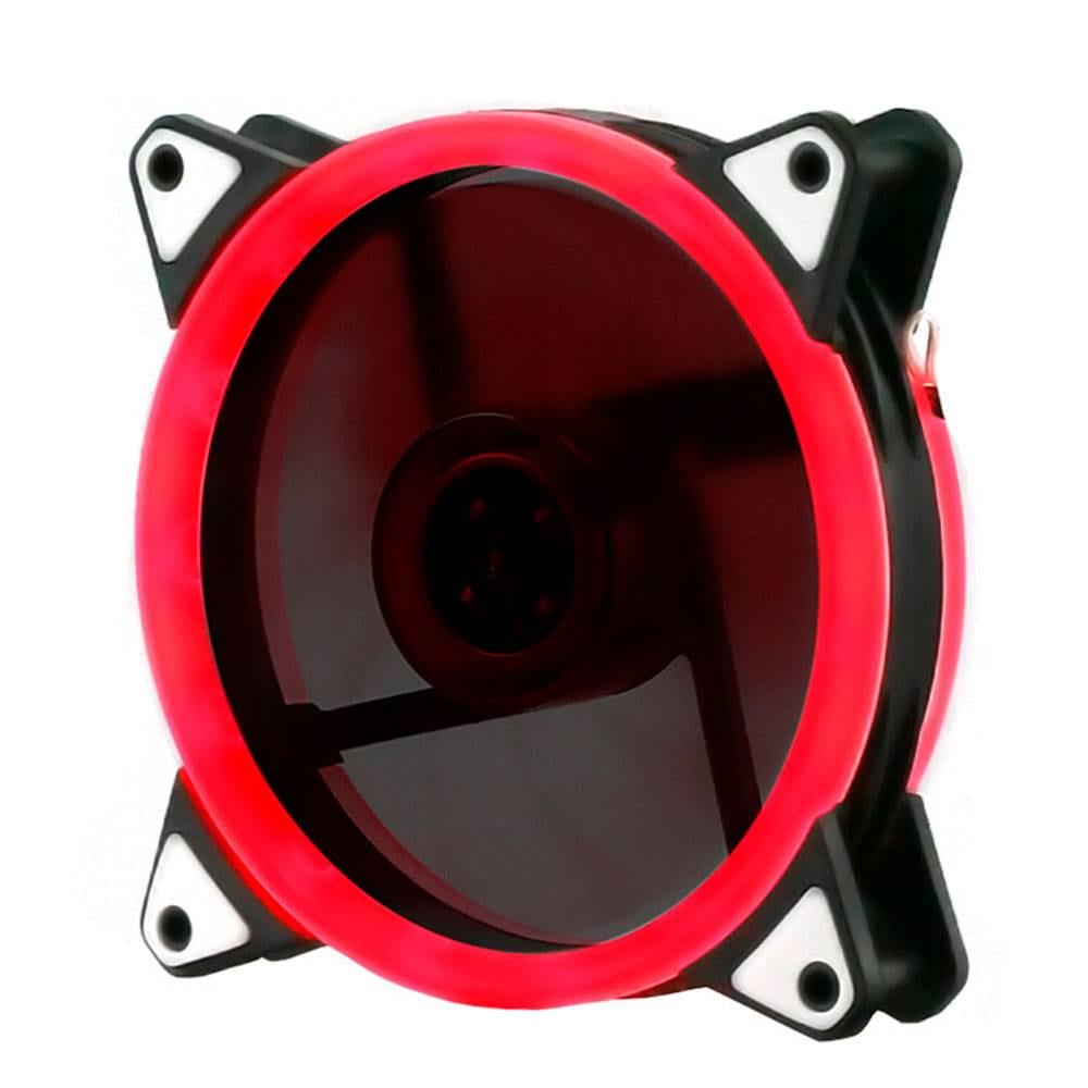 Кулер корпусний 12025 DC sleeve fan 4pin 12V 1100 об/хв двосторонній 120х120х25 мм Red (30196)