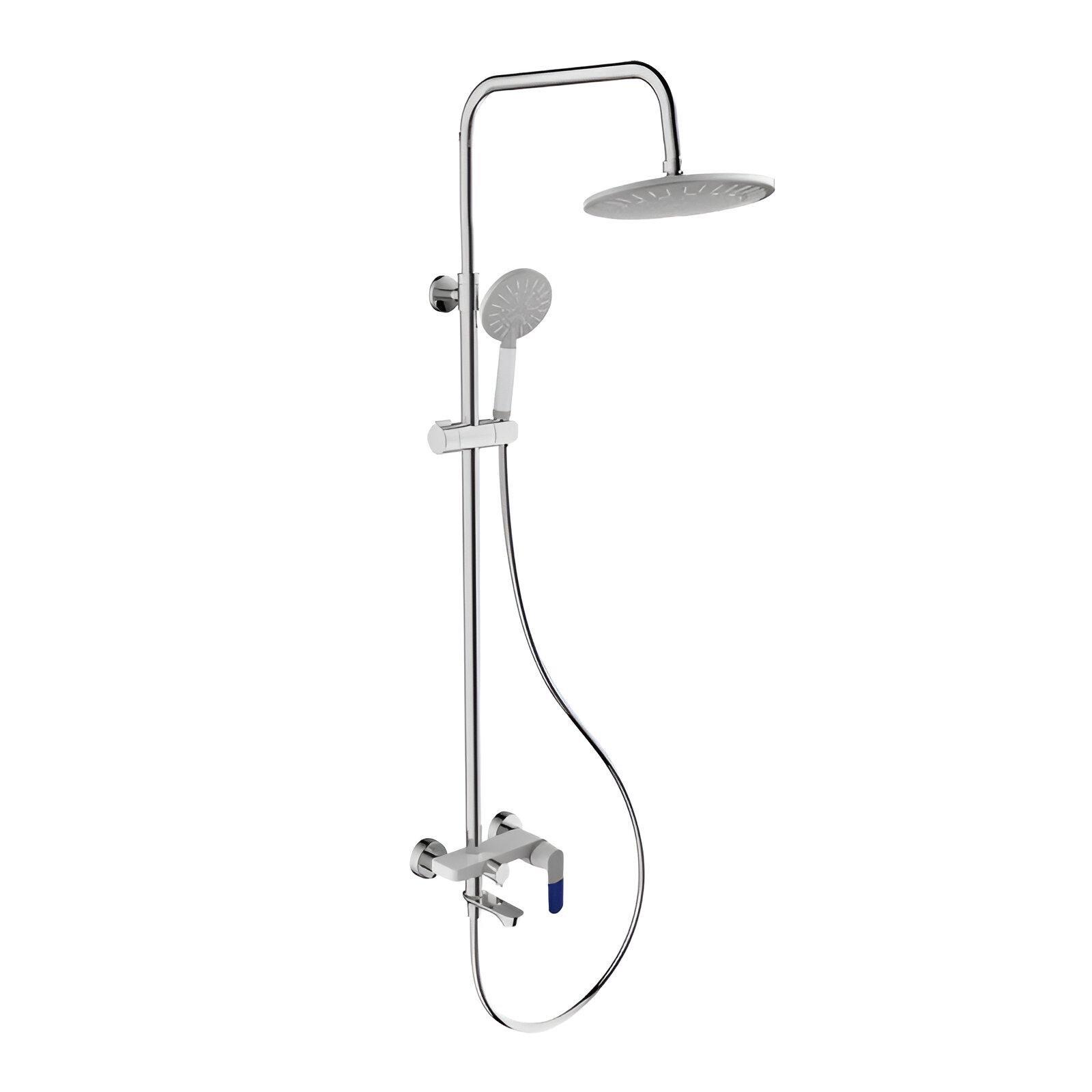 Душева система Frap F2434 поворотний Білий/Хром (SQ-1033770)