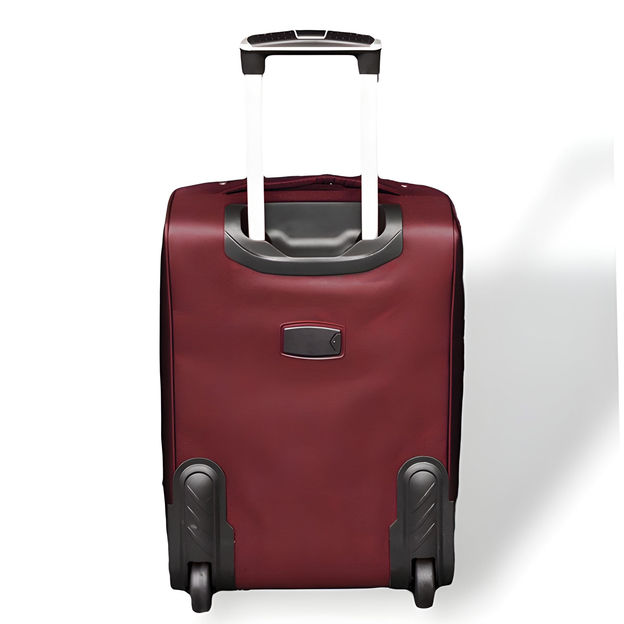 Набір валіз тканинних 3в1 кодовим замком та телескопічною ручкою Червоний (M80-3) - фото 2