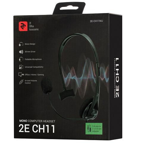 Гарнитура 2E On-ear 1,2 м Черный (2E-CH11MJ) - фото 8 Гарнитура 2E On-ear 1,2 м Черный (2E-CH11MJ) - фото 8