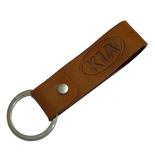 Брелок автомобильный кожаный c лого Kia (110741)