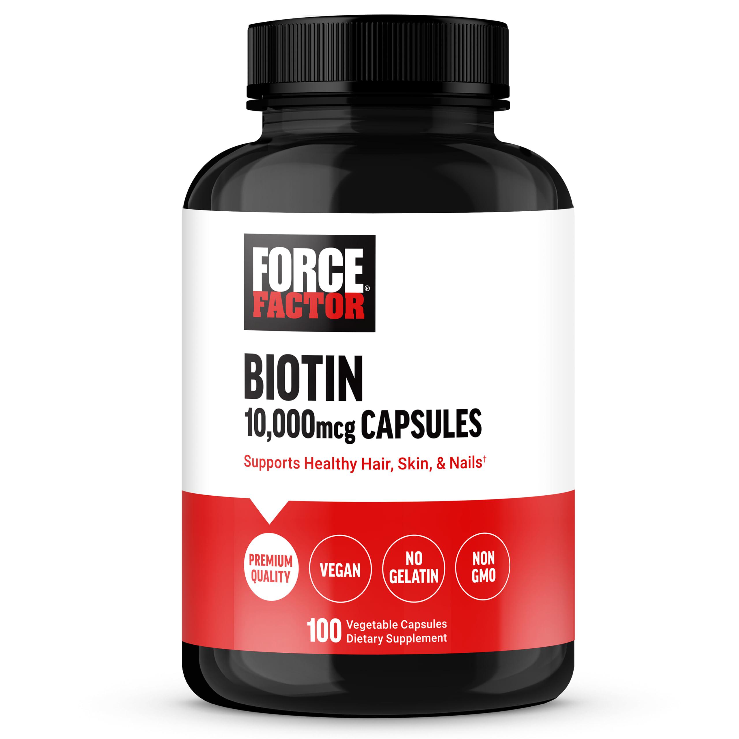 Биотин Force Factor Biotin 10,000 mcg 100 капс.