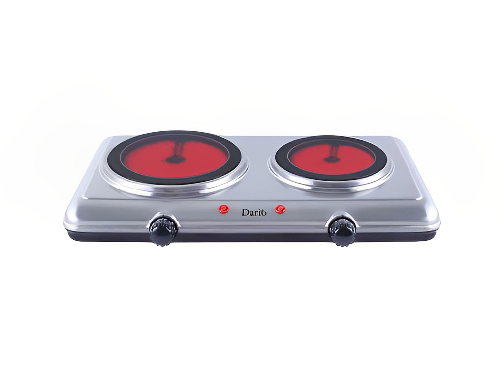 Плита электрическая Dario DHP122S инфракрасная на 2 комфорки 1200 Вт 900 Вт (832559)