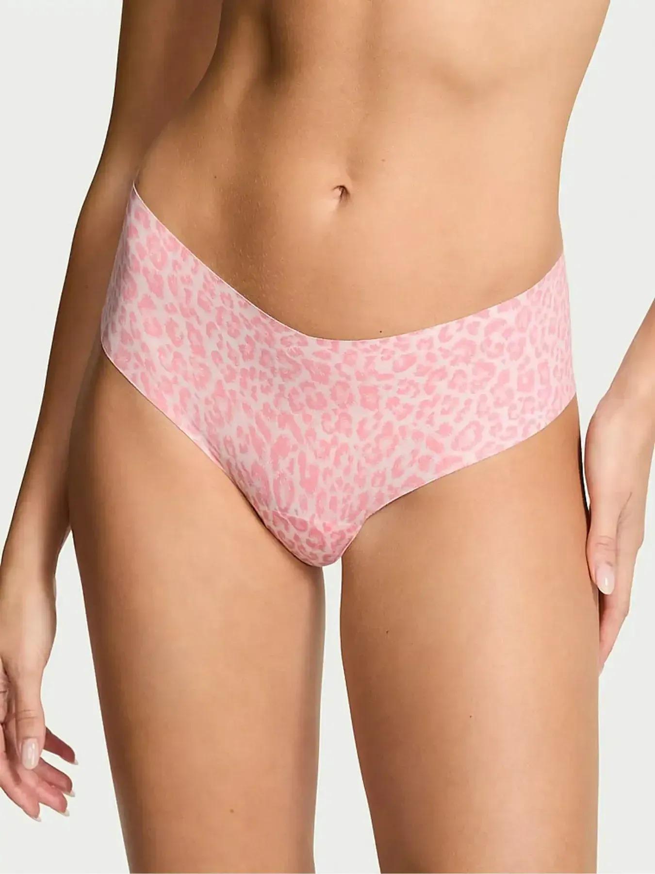 Трусики чики Victoria's Secret No-Show Cotton Cheeky Panty M Розовый (27152661)