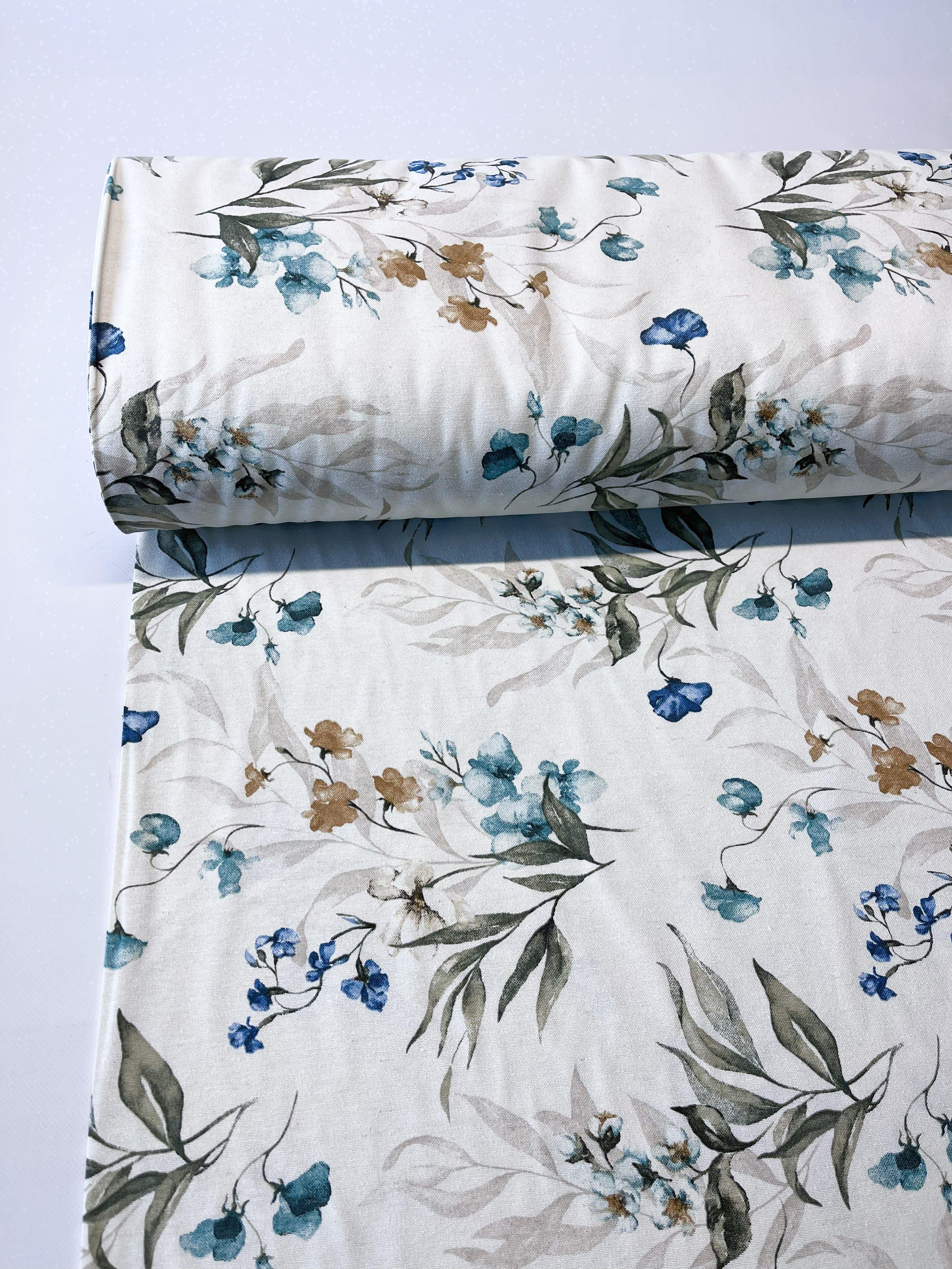 Ткань водоотталкивающая Duck с тефлоновым покрытием акварельные цветы 70% хлопок/30% полиэстер 180 см (11/27674/4/8)