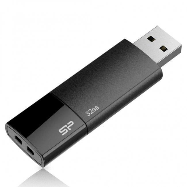 Флешка Silicon Power Ultima U05 USB 2.0 32 Gb Черный (SP032GBUF2U05V1K)