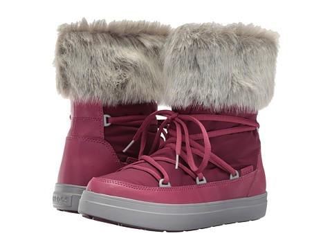 Сапоги зимние Crocs Lodge Point Lace Boot р. W6/EUR 36-37 Бордовый (7258784)