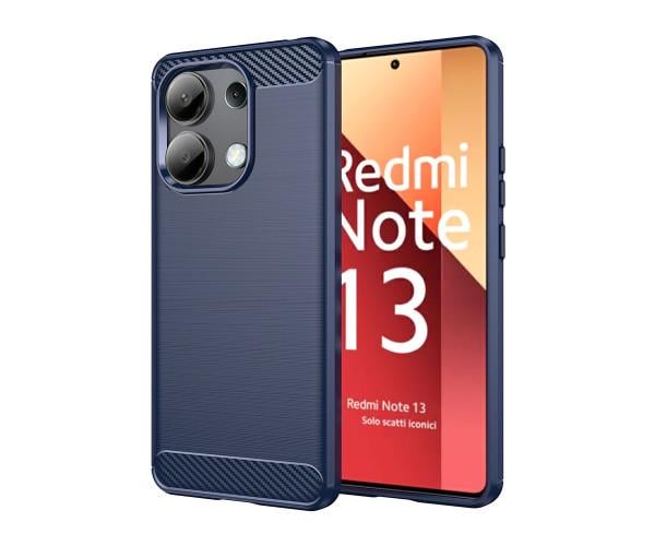  Чехол - накладка Polished Carbon для Xiaomi Redmi Note 13 4G Синий