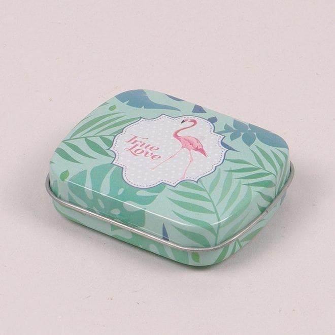 Коробочка металлическая Flora Фламинго для хранения мелочей (25233)