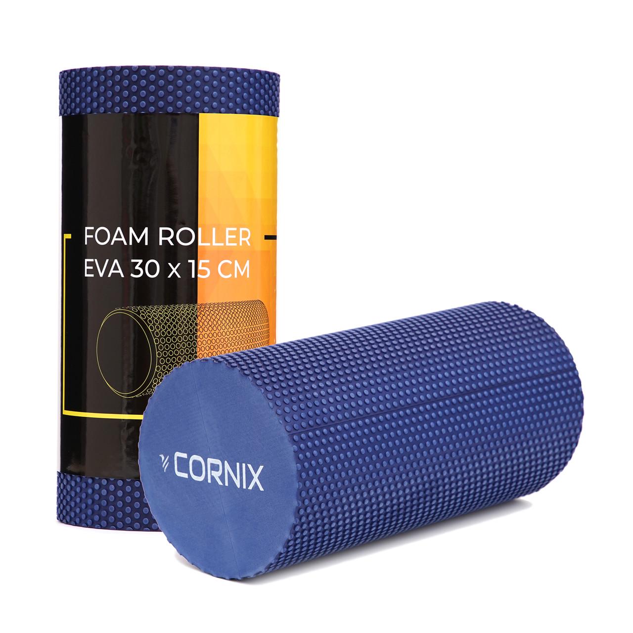 Масажний ролик Cornix EVA+ 30x15 см XR-0299 Navy Blue (2375572259) - фото 5