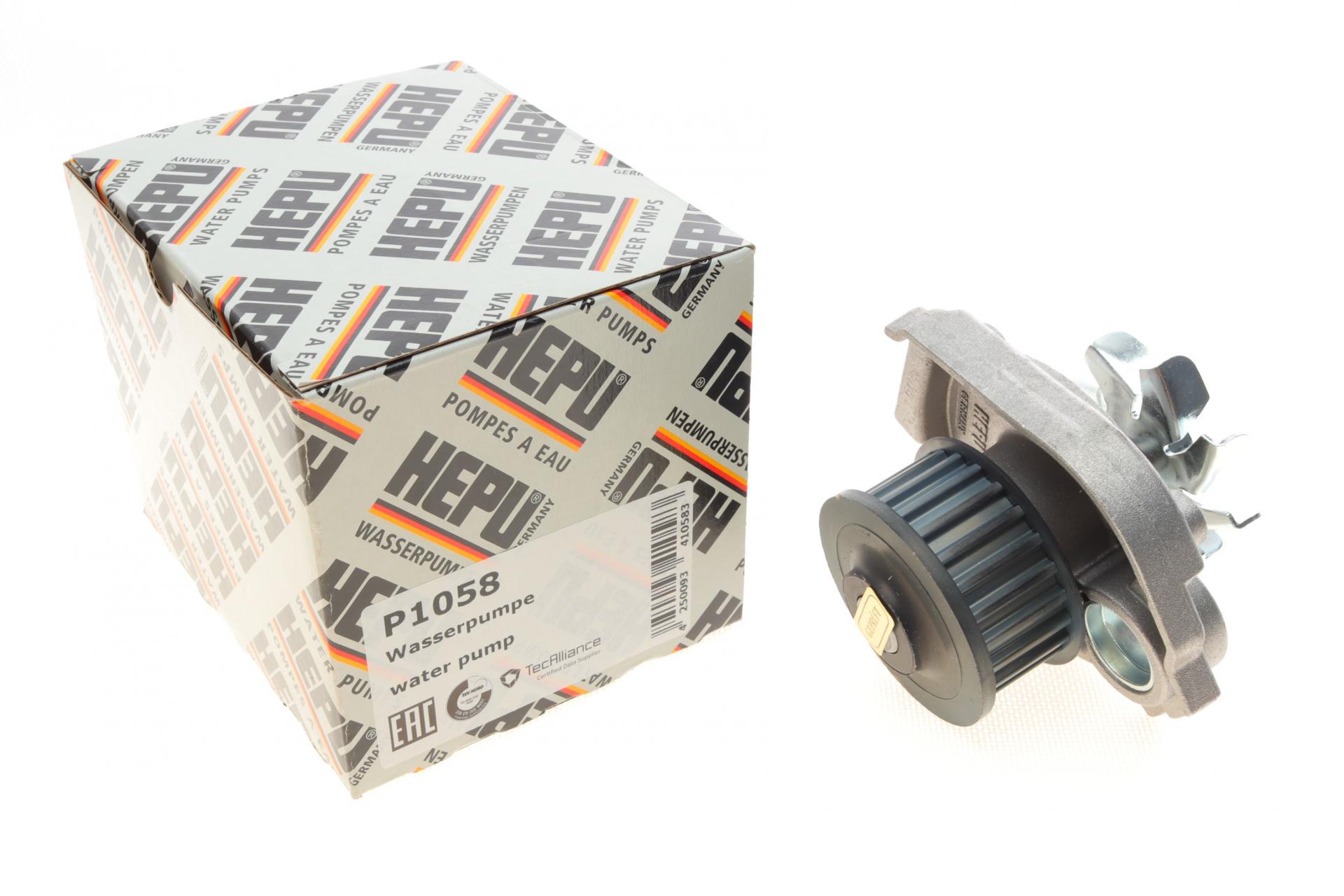 Помпа воды Hepu Fiat Doblo 1.4 05-/Punto/Bravo 1.2/1.4 98-14/Panda 1.1/1.2/1.4 03- 23z P1058