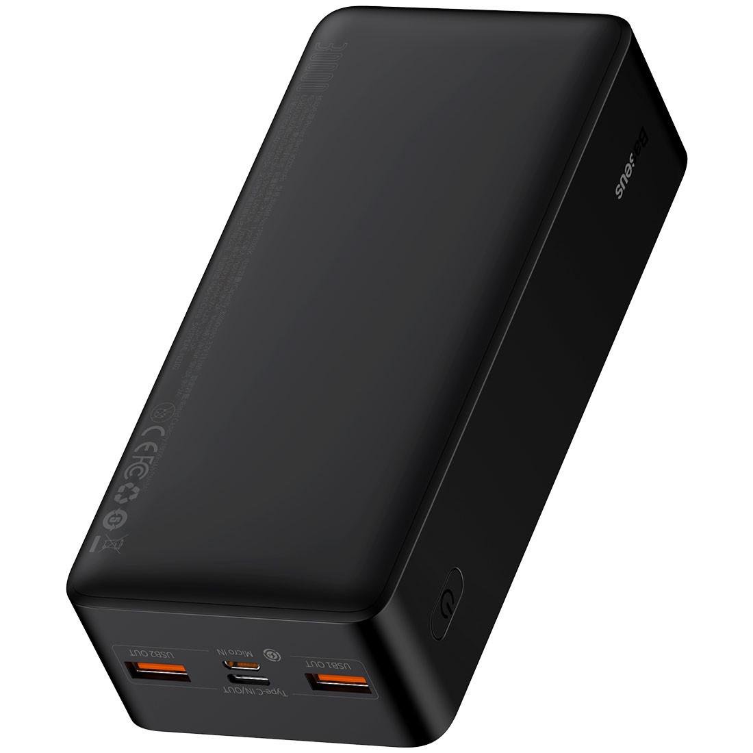 Зовнішній акумулятор, павербанк Baseus Bipow Digital Display Power Bank 30000mAh 20W, Black (PPDML-N01) - фото 3