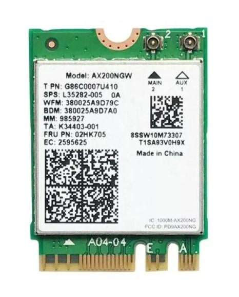 Сетевая карта Intel Wi-Fi 6 AX200 NGW модуль двухдиапазонный адаптер Bluetooth (19126)