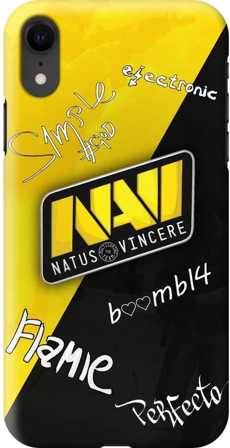 Чохол силіконовий FTS для Apple iPhone Xr Natus Vincere Автографи (600049ZAT)