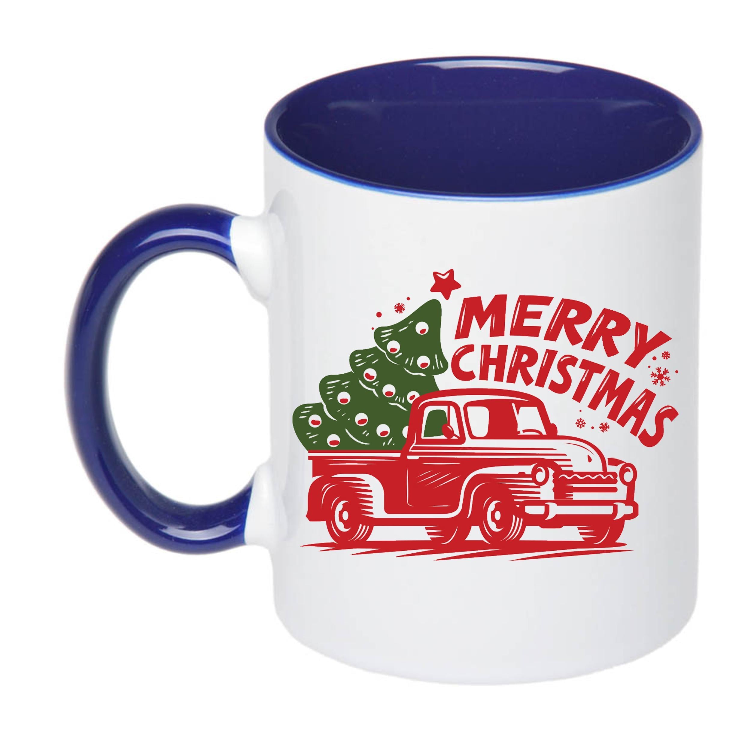 Чашка з друком Merry Christmas 330 мл Синій (21510)