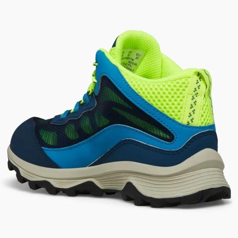 Черевики дитячі зимові Merrell Moab Speed Mid Waterproof р. 38 26,3 см Navy/Hi Viz (14193974) - фото 3