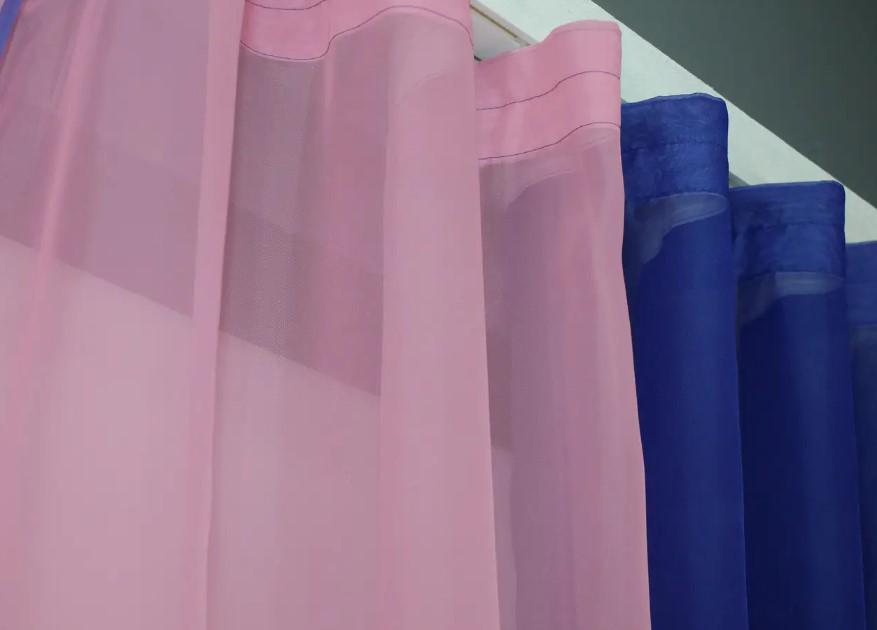 Шторки на кухню шифон 265х170 см Синий/Розовый (017к) - фото 4 Шторки на кухню шифон 265х170 см Синий/Розовый (017к) - фото 4