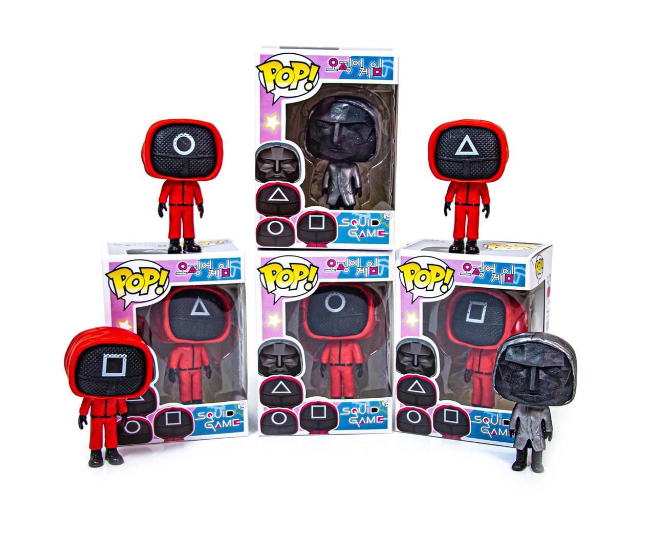 Набор фигурок POP Игра в Кальмара Ведущий/Надзиратель/Хранитель/Солдат 4 шт.
