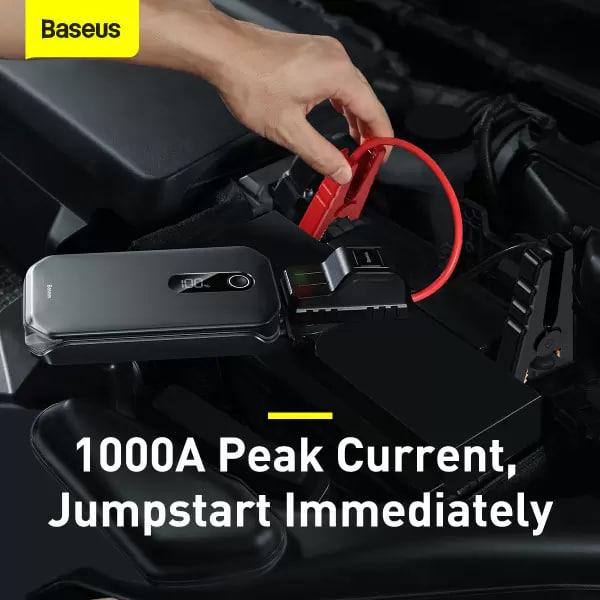 Бустер BASEUS Car Jamp Starter Super Energy Pro 3в1 12V 12000mAh с функцией павербанка 5 V 3 A и LED фонарика Black (CRJS03-01) - фото 11