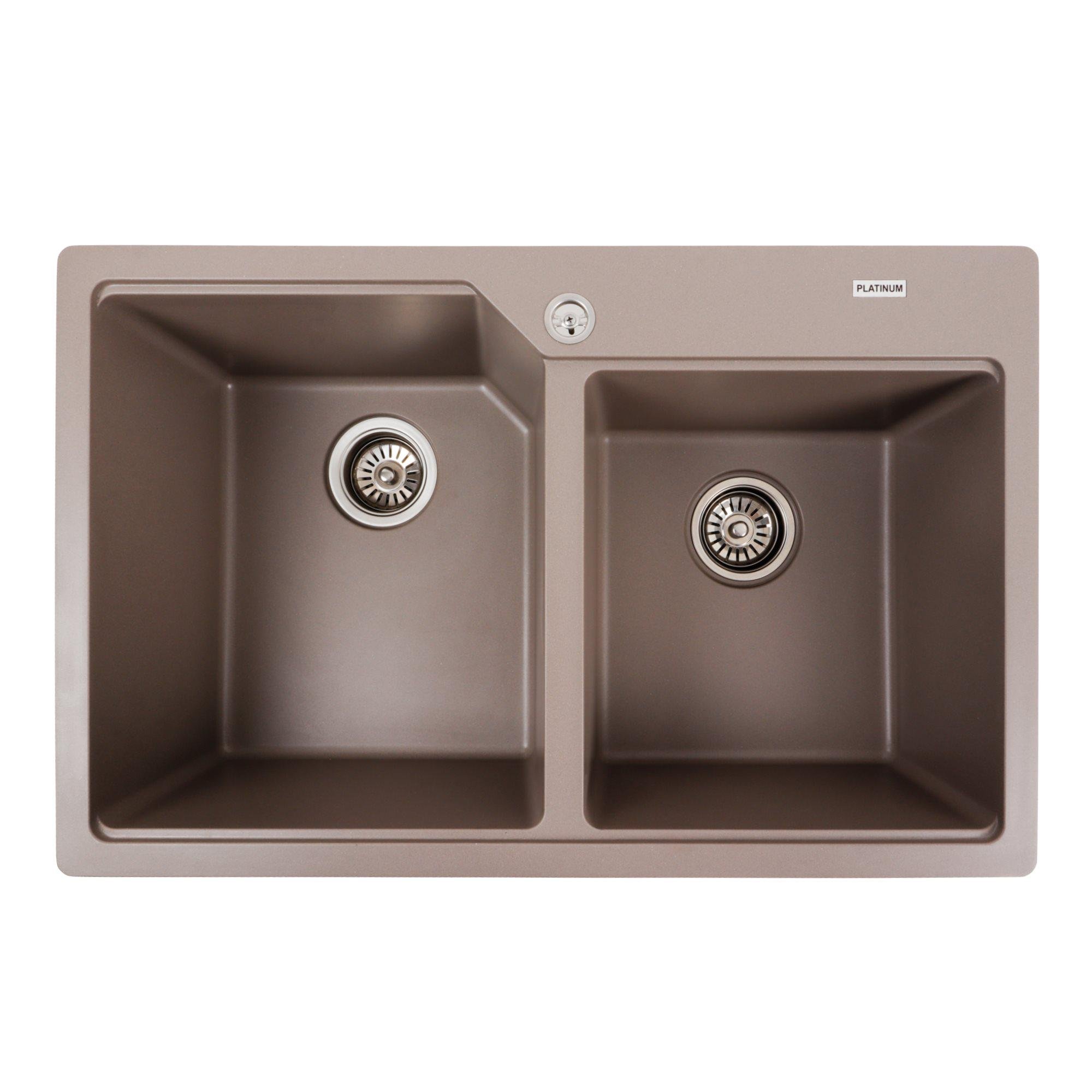 Мойка для кухни гранитная Platinum 7850 HARMONY матовая Дюна