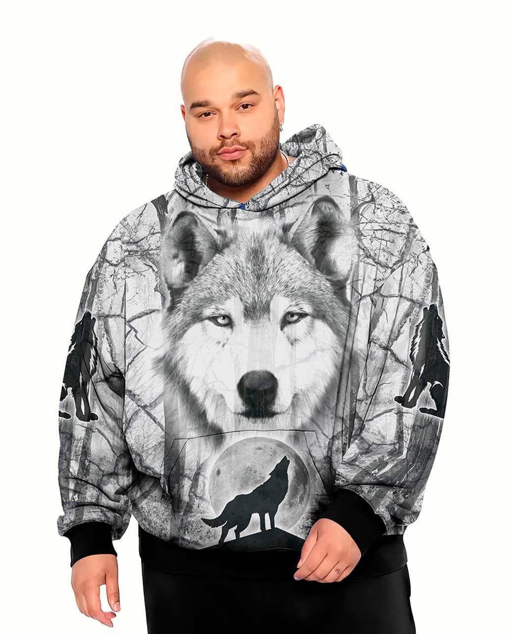 Худі чоловіче Вовк XS Сірий (11197)