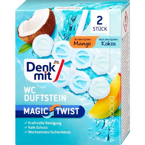 Освежитель для унитаза Denkmit WC Magic Twist Mango&Kokos 2 шт. (3002520343)