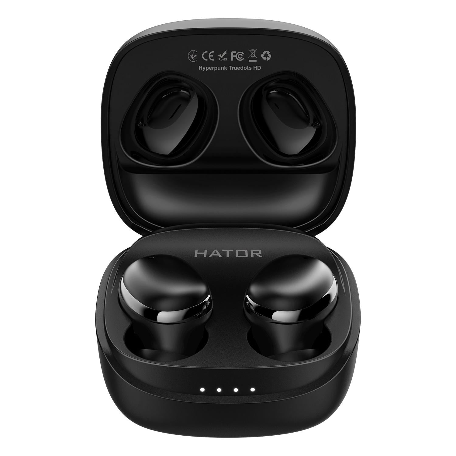Наушники беспроводные Hator Hyperpunk Truedots HD SyncHUB Bluetooth 5.4 IPX4 Black (HTA411)