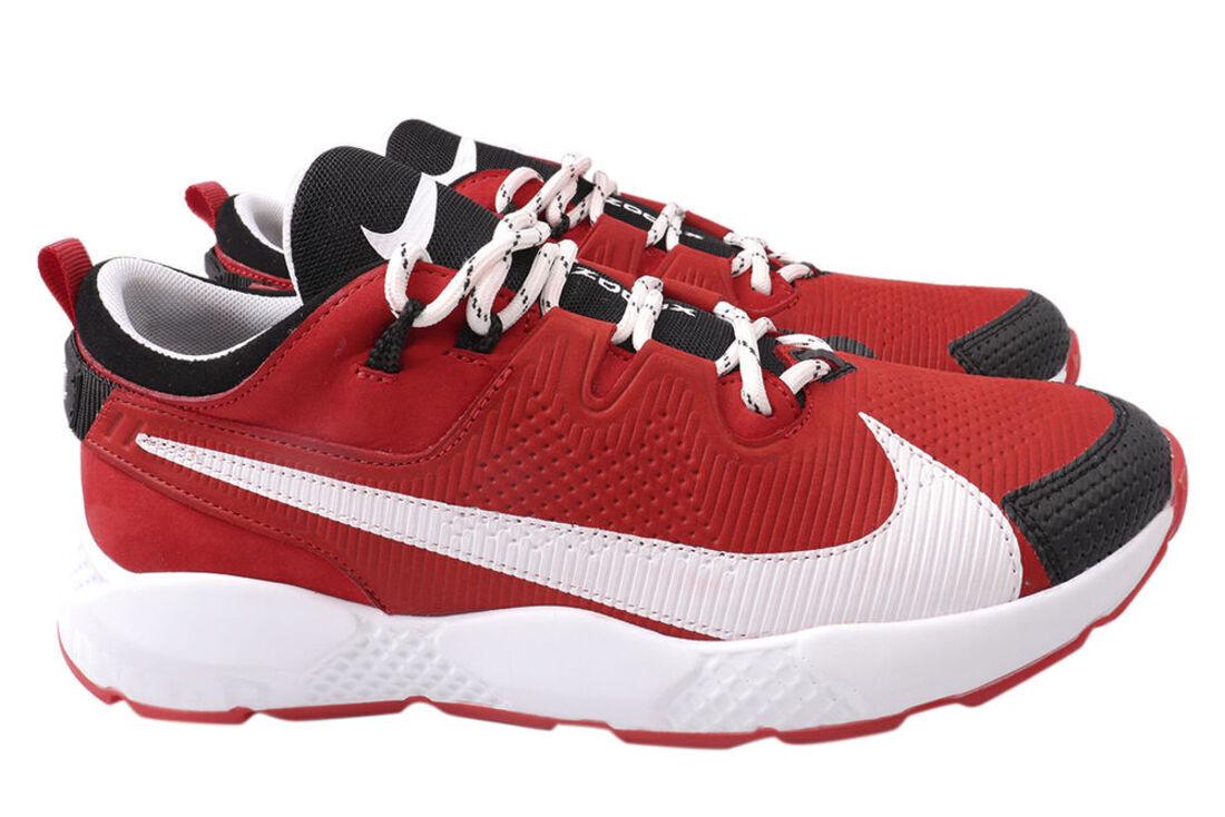 Кроссовки мужские MDK из кожи на низком ходу на шнуровке р. 41 Красный (23-21DTS)