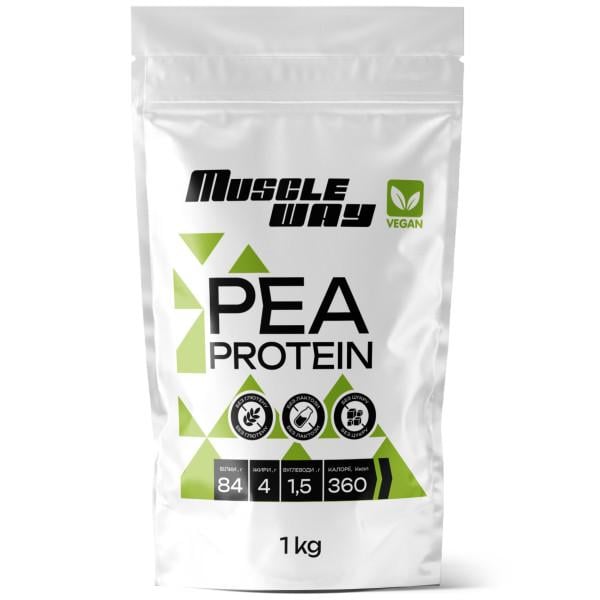 Протеин растительный веганский Muscle Way Pea Protein концентрат 1 кг.