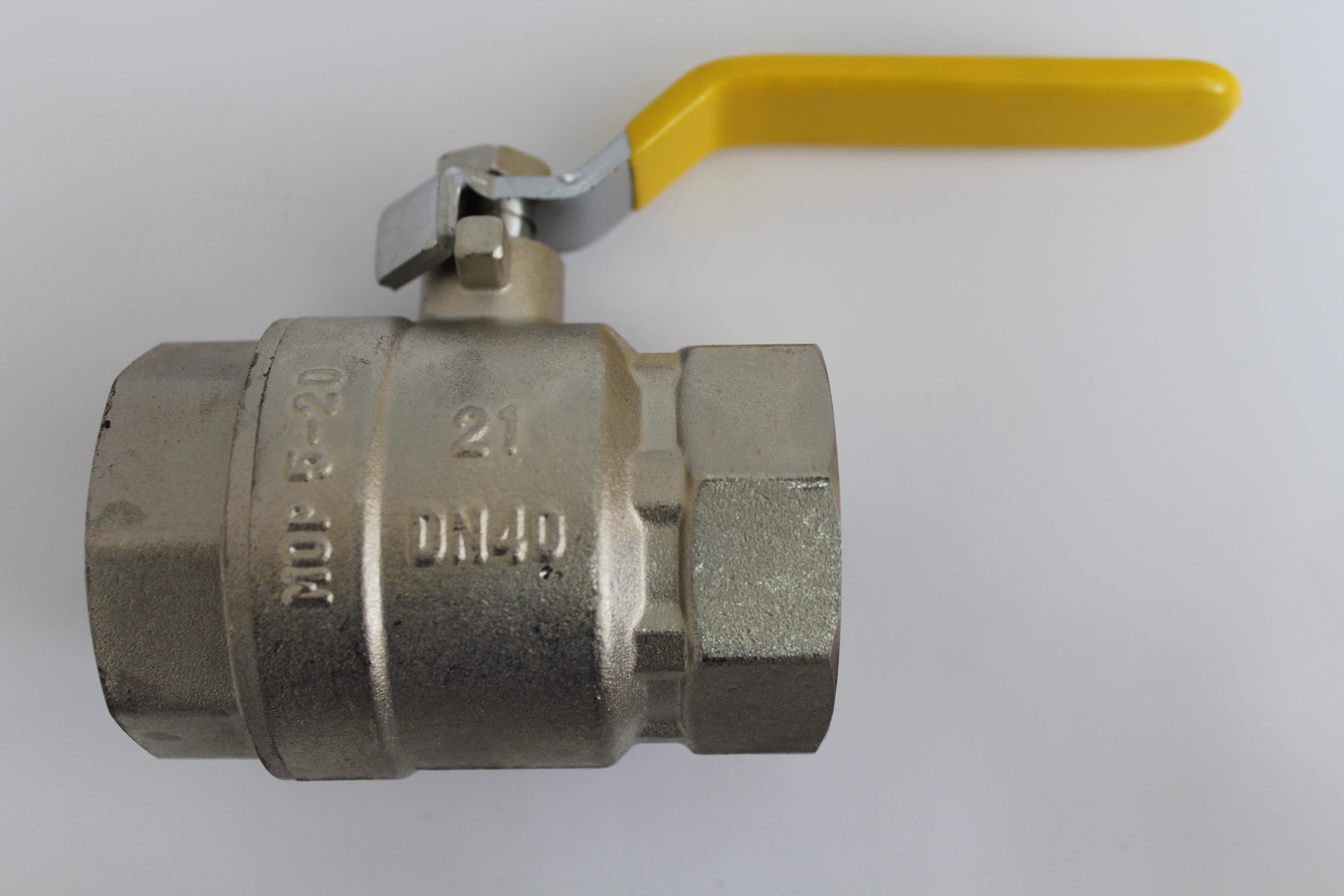 Кран шаровой IDMAR латунный для газа DN 40 PN 5 (8795872)