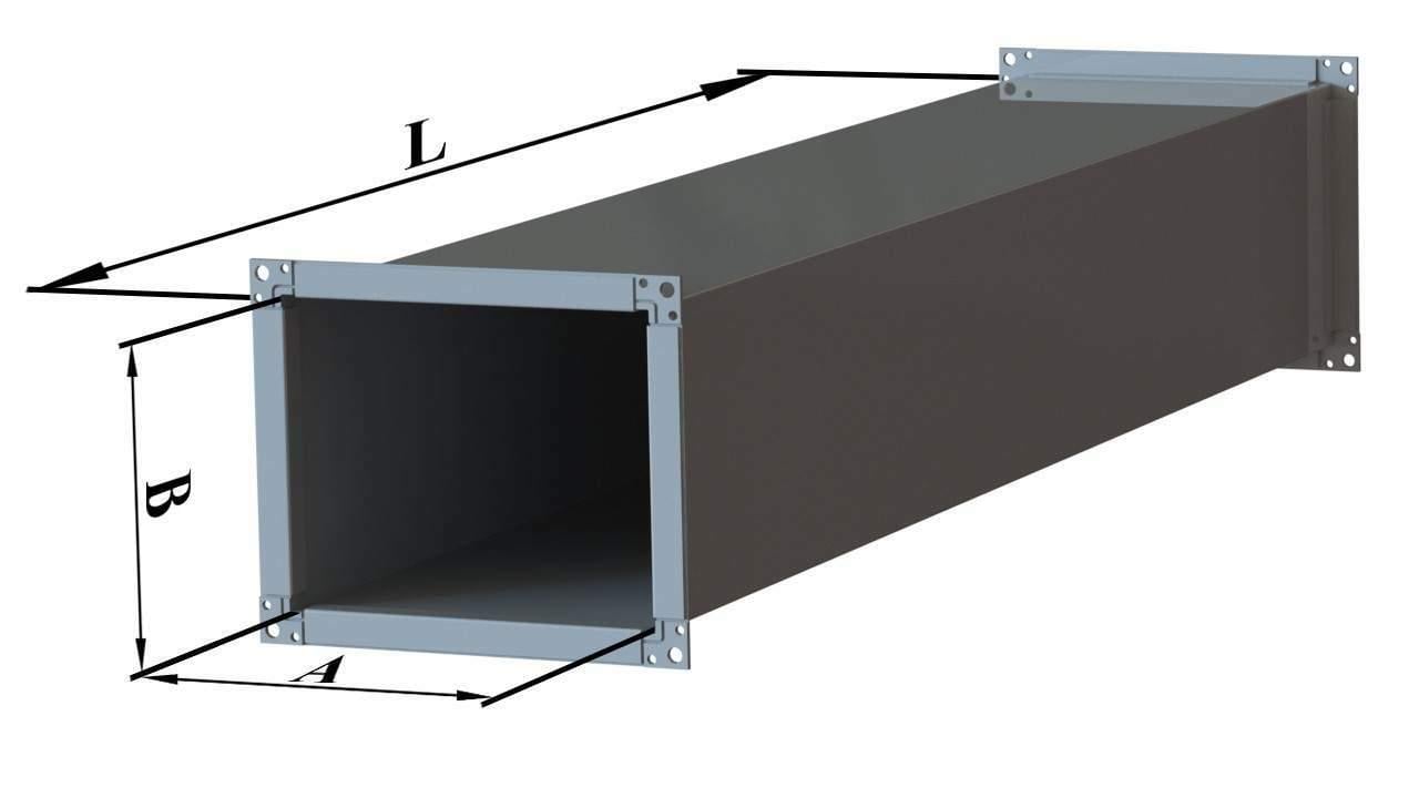 Повітровід прямокутного перерізу 400х250х1250 мм (121-8) - фото 2